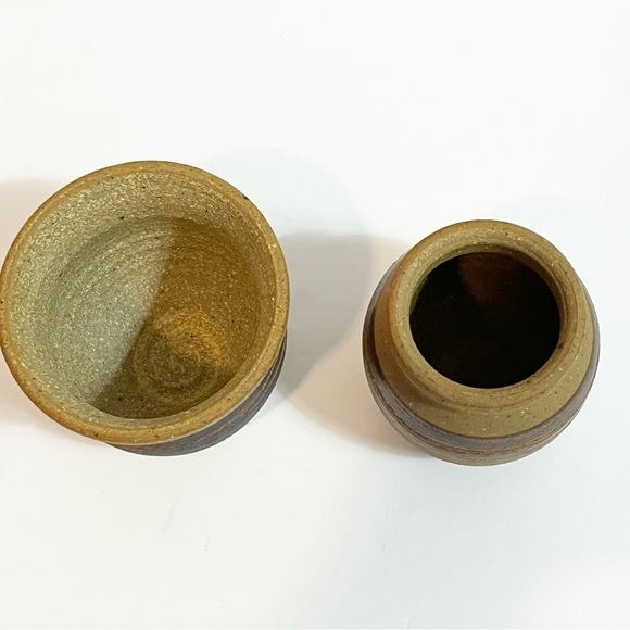 Indigenous Earthenware Small Pot Sanded Painted Pottery Signed Succulent Air 2x - Picture 6 of 13